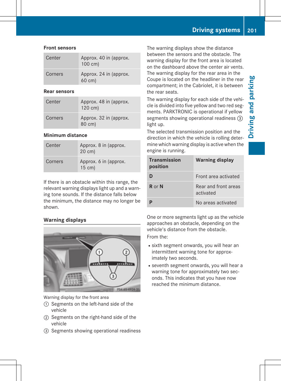 Driv ing and pa rki ng, Driving systems | Mercedes-Benz E-Cabriolet 2015 User Manual | Page 203 / 386