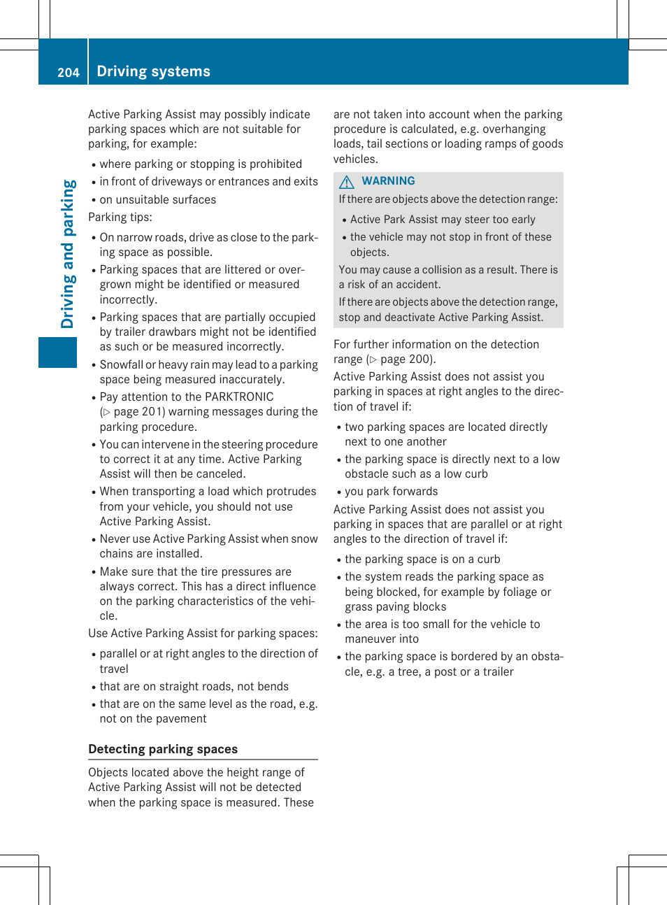 Driv ing and pa rk ing, Driving systems | Mercedes-Benz E-Cabriolet 2015 User Manual | Page 206 / 386