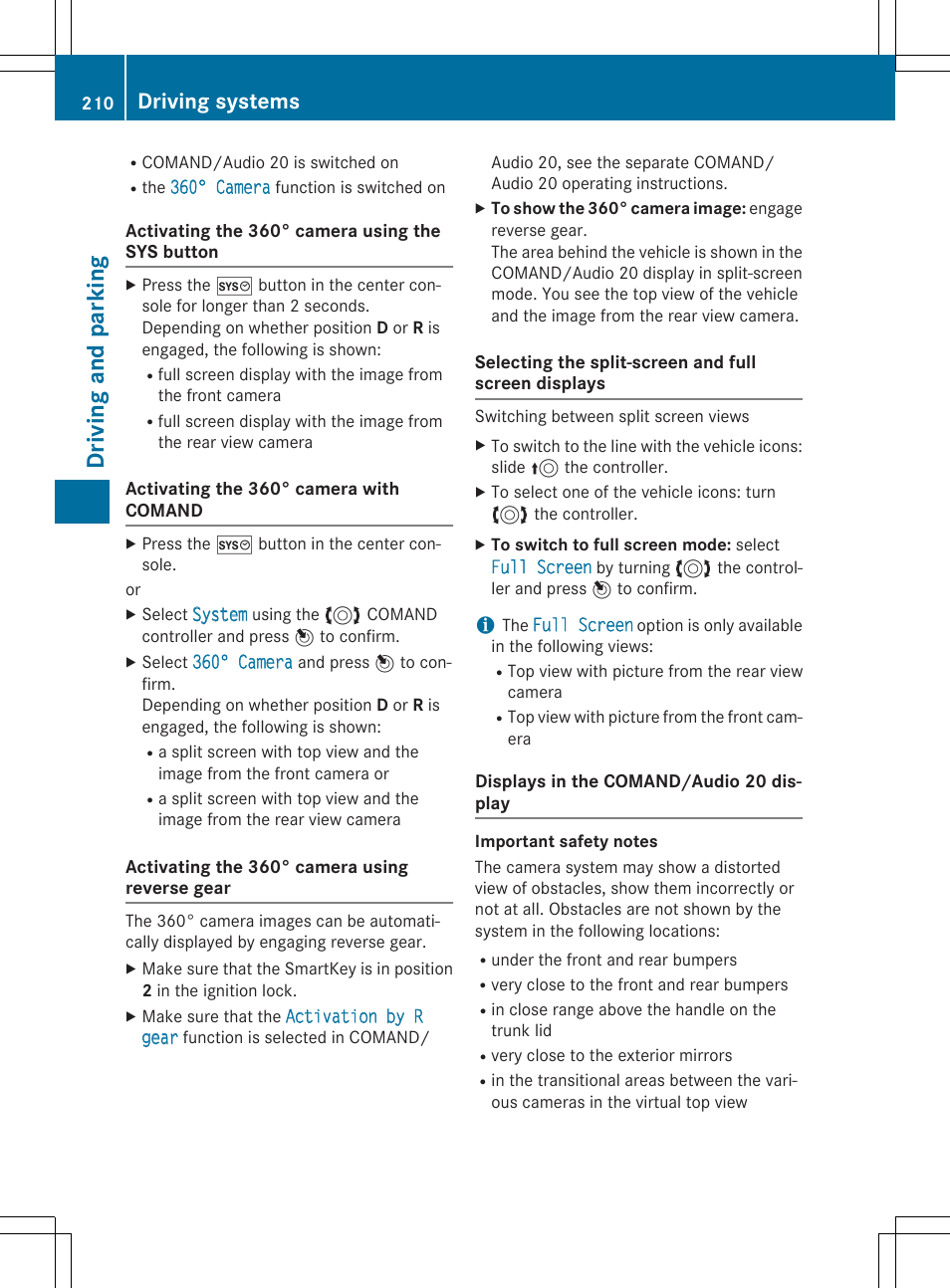 Driv ing and pa rki ng, Driving systems | Mercedes-Benz E-Cabriolet 2015 User Manual | Page 212 / 386