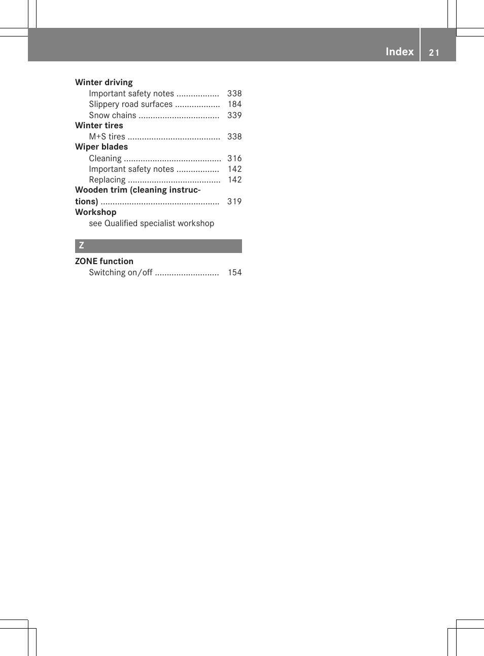 Index | Mercedes-Benz E-Cabriolet 2015 User Manual | Page 23 / 386