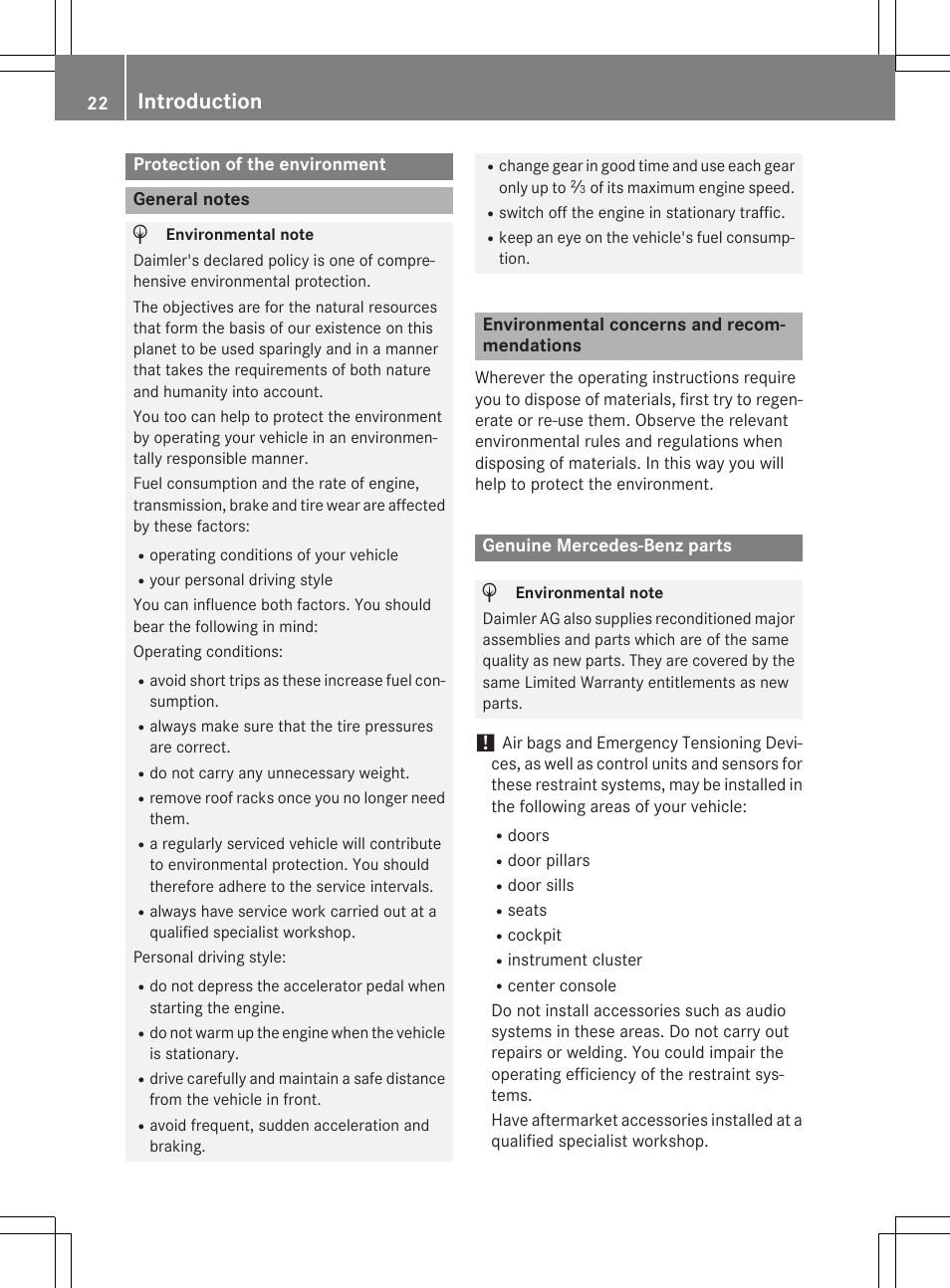 Introduction | Mercedes-Benz E-Cabriolet 2015 User Manual | Page 24 / 386