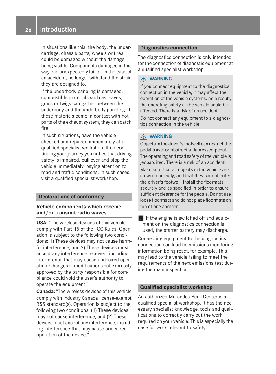 Introduction | Mercedes-Benz E-Cabriolet 2015 User Manual | Page 28 / 386