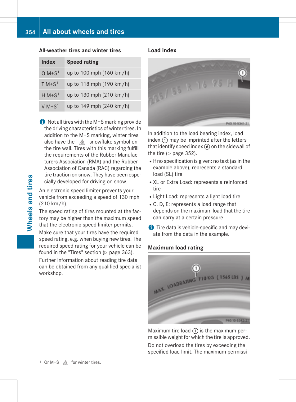 Wheels and tires, All about wheels and tires | Mercedes-Benz E-Cabriolet 2015 User Manual | Page 356 / 386