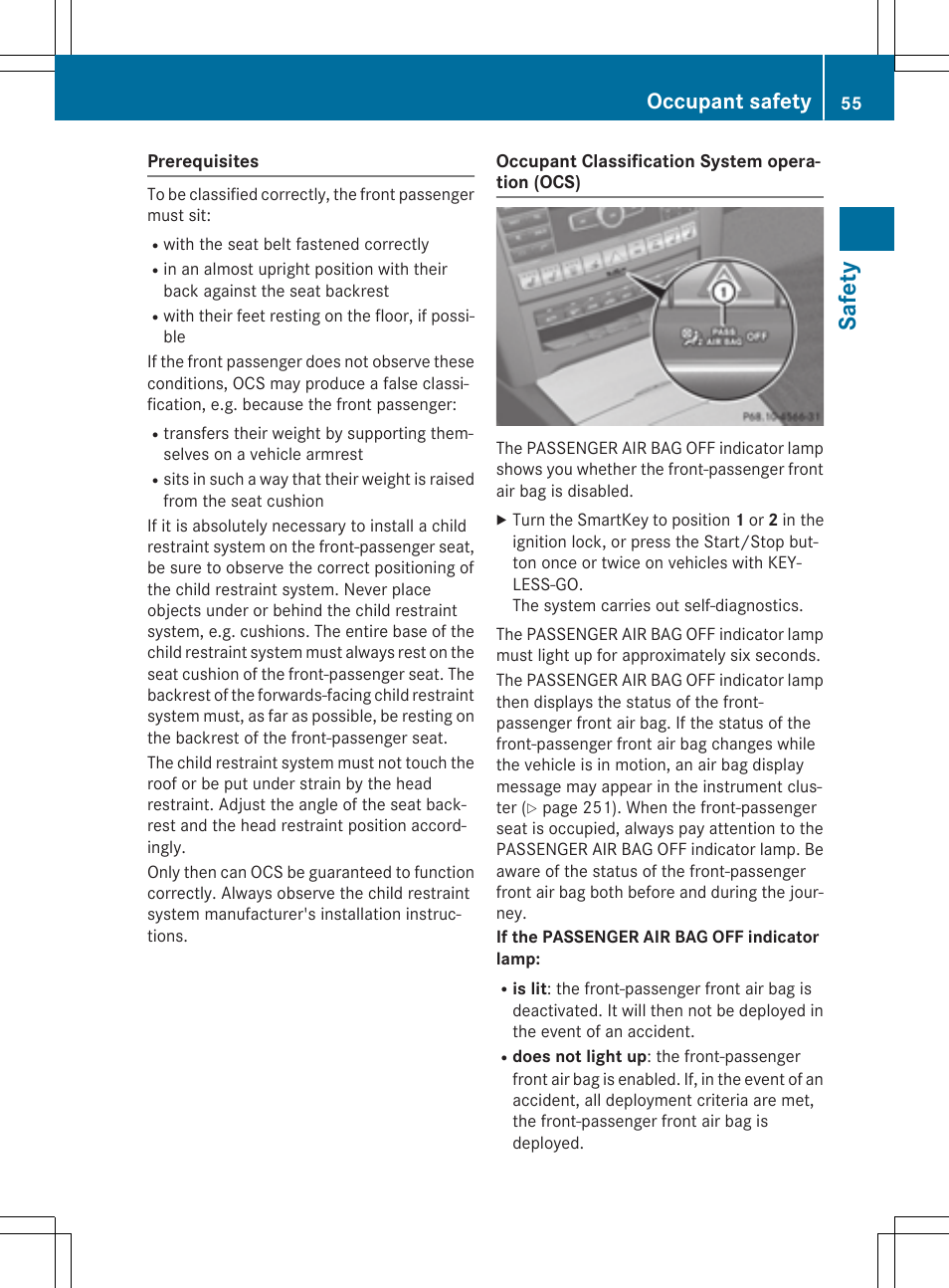 Safety, Occupant safety | Mercedes-Benz E-Cabriolet 2015 User Manual | Page 57 / 386