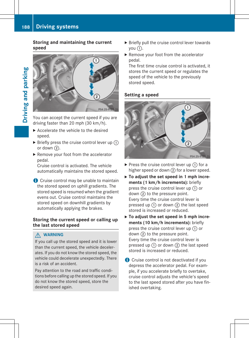 Driving and parking, Driving systems | Mercedes-Benz E-Wagon 2015 User Manual | Page 190 / 426