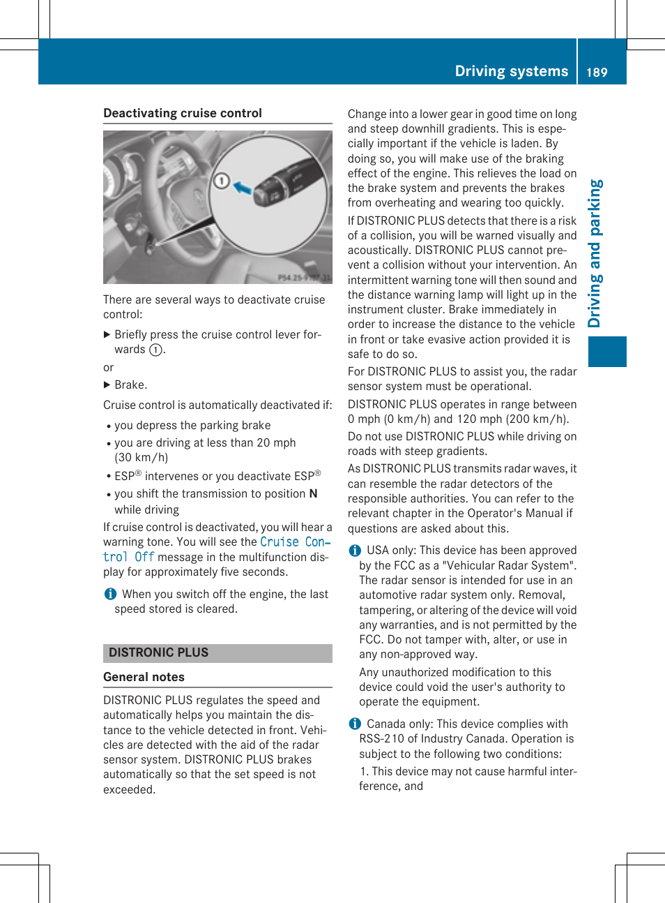 Dr ivi ng an d parki ng, Driving systems | Mercedes-Benz E-Wagon 2015 User Manual | Page 191 / 426