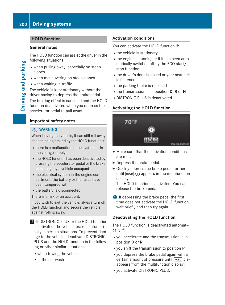 Driving and parking, Driving systems | Mercedes-Benz E-Wagon 2015 User Manual | Page 202 / 426