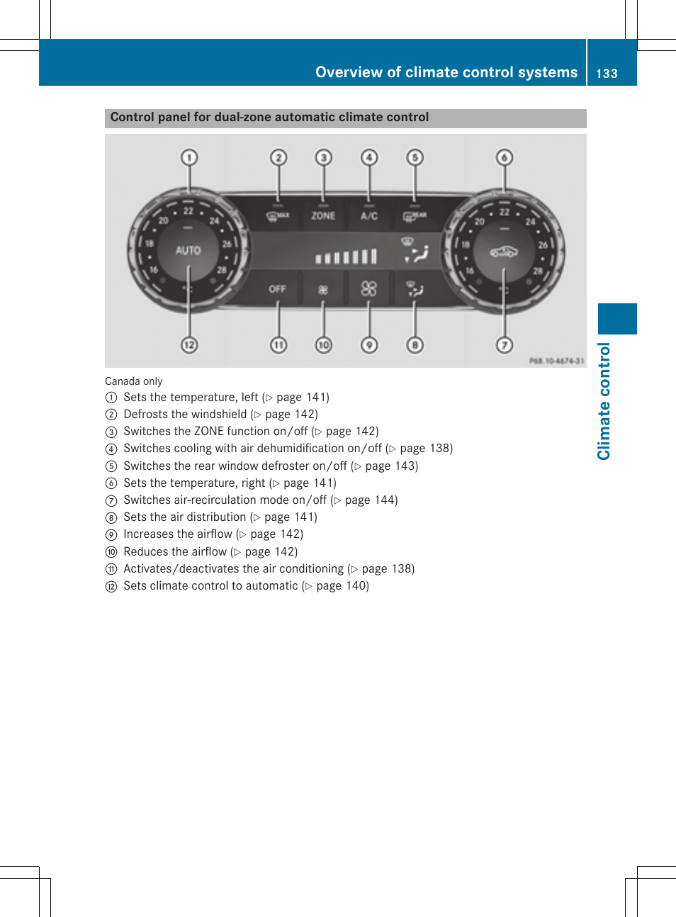 Clima te contr ol, Overview of climate control systems | Mercedes-Benz CLS-Class 2015 User Manual | Page 135 / 398