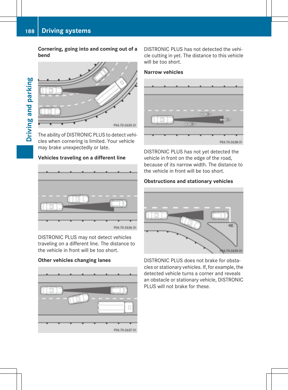 Driv ing and pa rk ing | Mercedes-Benz CLS-Class 2015 User Manual | Page 190 / 398