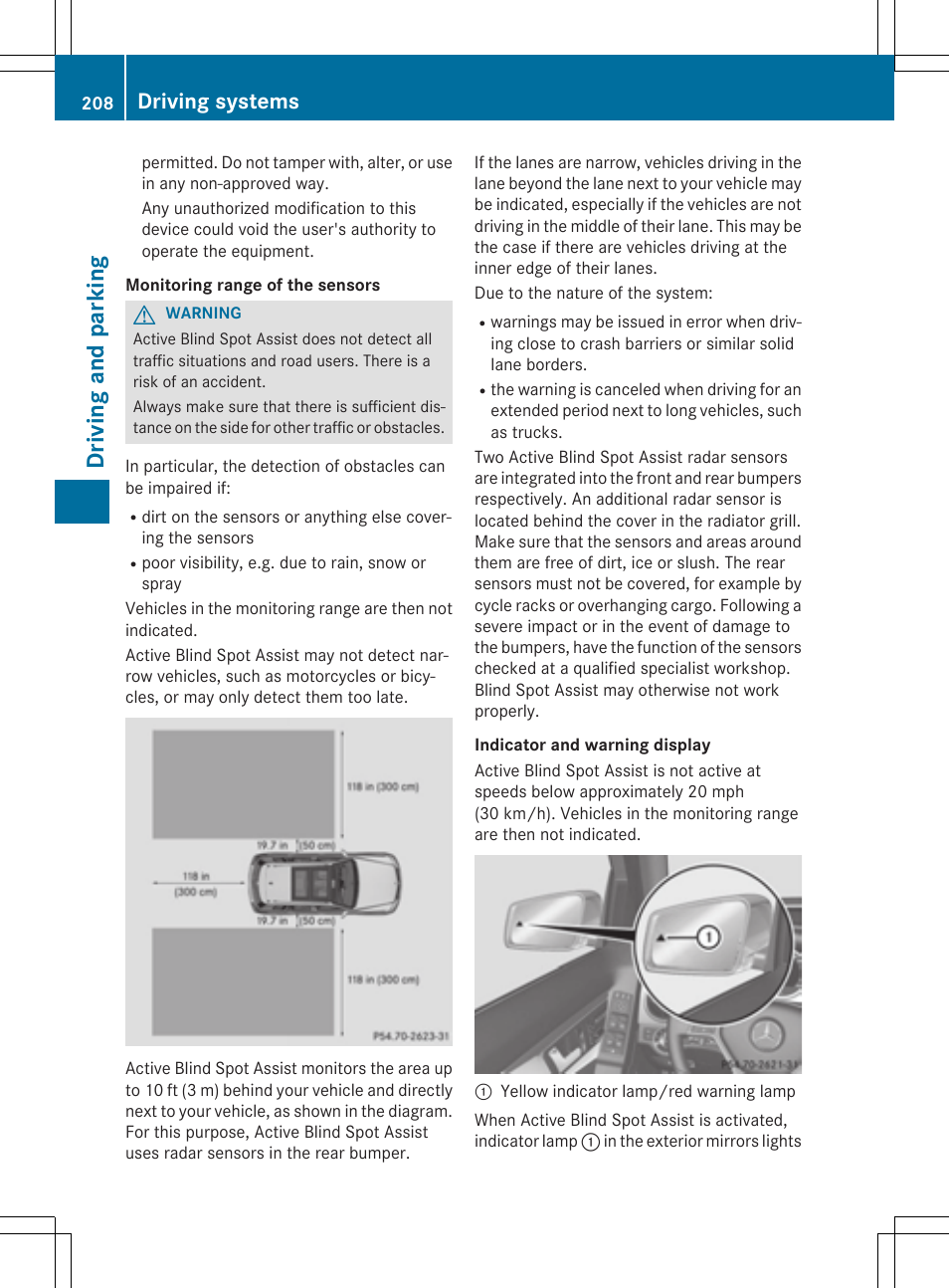 Driving and parking, Driving systems | Mercedes-Benz GLK-Class 2015 Owners Manual User Manual | Page 210 / 386