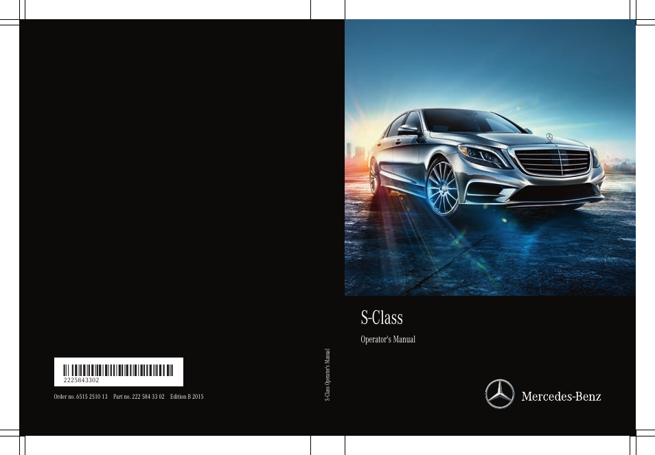 Mercedes-Benz S-Sedan 2015 Owners Manual User Manual | 442 pages