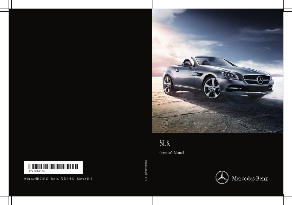 Mercedes-Benz SLK-Class 2015 Owners Manual User Manual | 358 pages