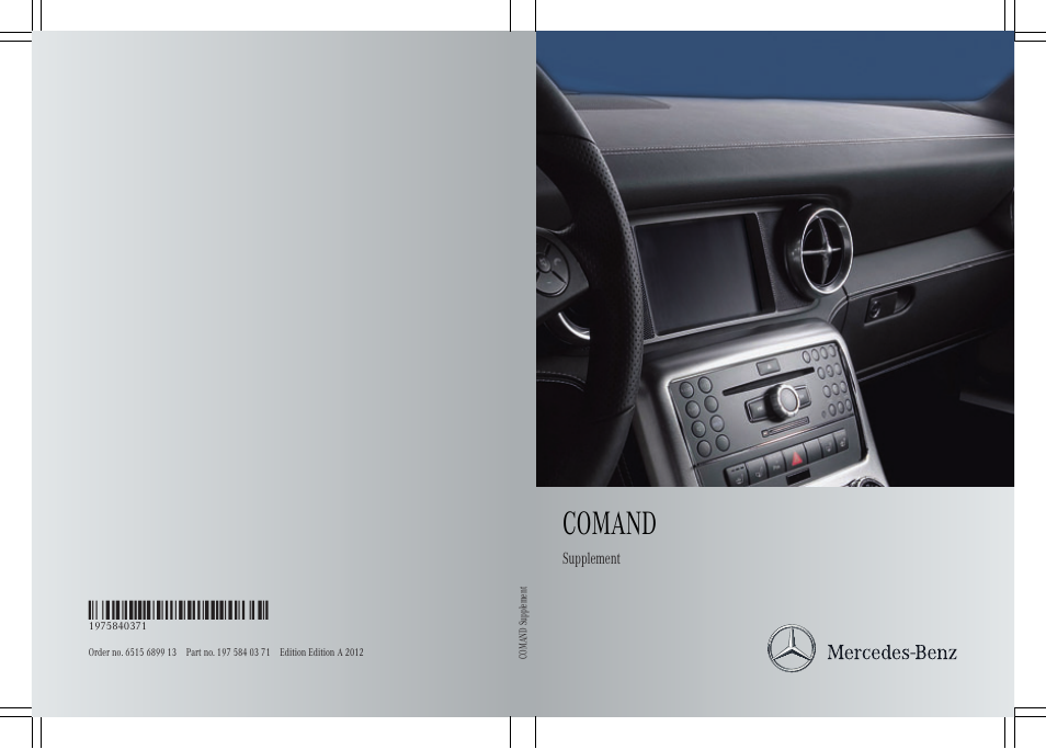 Mercedes-Benz SLS-Class 2015 COMAND Manual User Manual | 202 pages