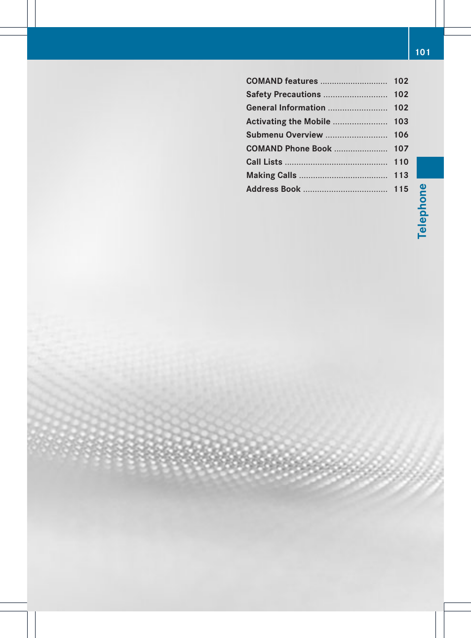 Telephone | Mercedes-Benz SLS-Class 2015 COMAND Manual User Manual | Page 103 / 202