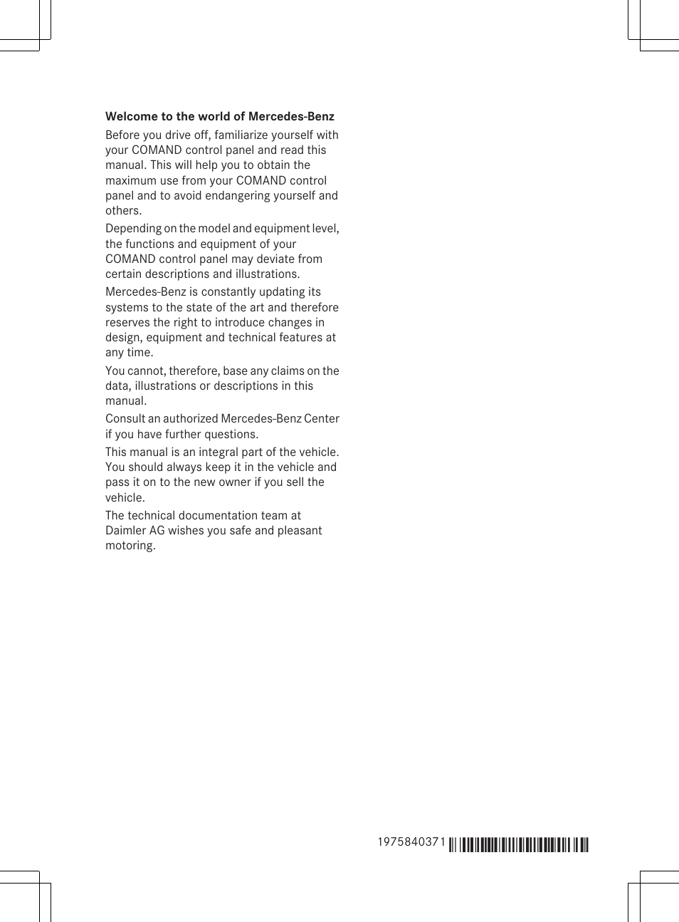6515689913_buchblock.pdf | Mercedes-Benz SLS-Class 2015 COMAND Manual User Manual | Page 3 / 202