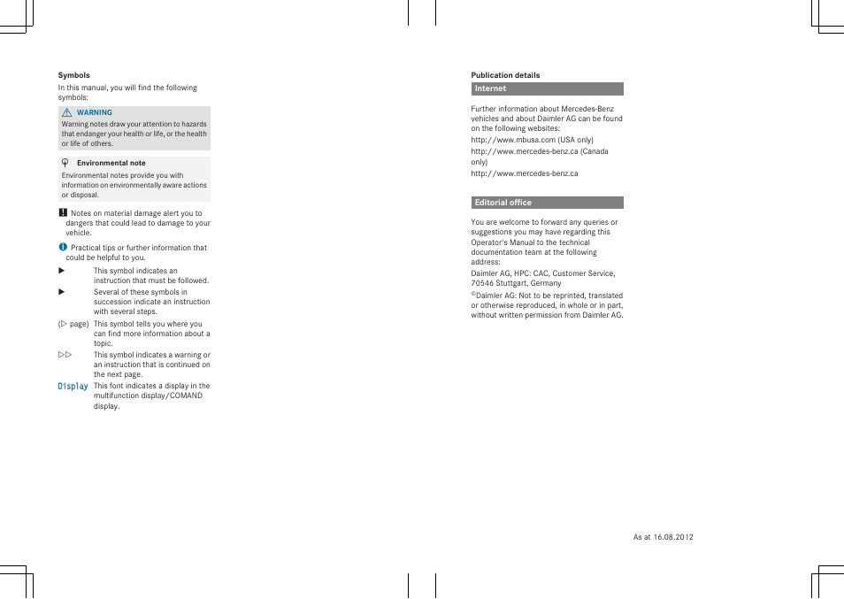 Mercedes-Benz CL-Class 2014 COMAND Manual User Manual | Page 2 / 274