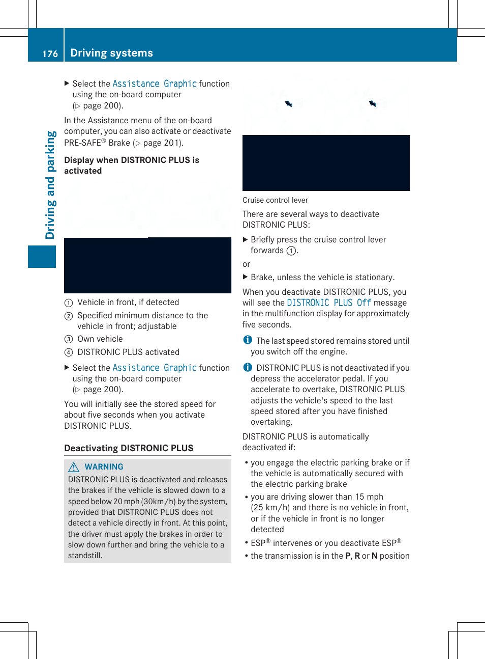 Driving and parking, Driving systems | Mercedes-Benz SLK-Class 2014 Owners Manual User Manual | Page 178 / 354