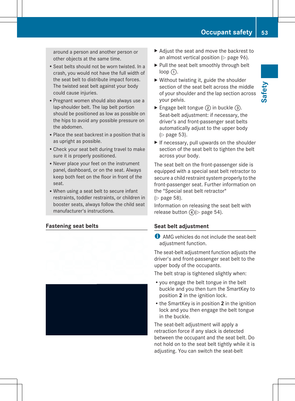 Saf ety, Occupant safety | Mercedes-Benz SLK-Class 2014 Owners Manual User Manual | Page 55 / 354