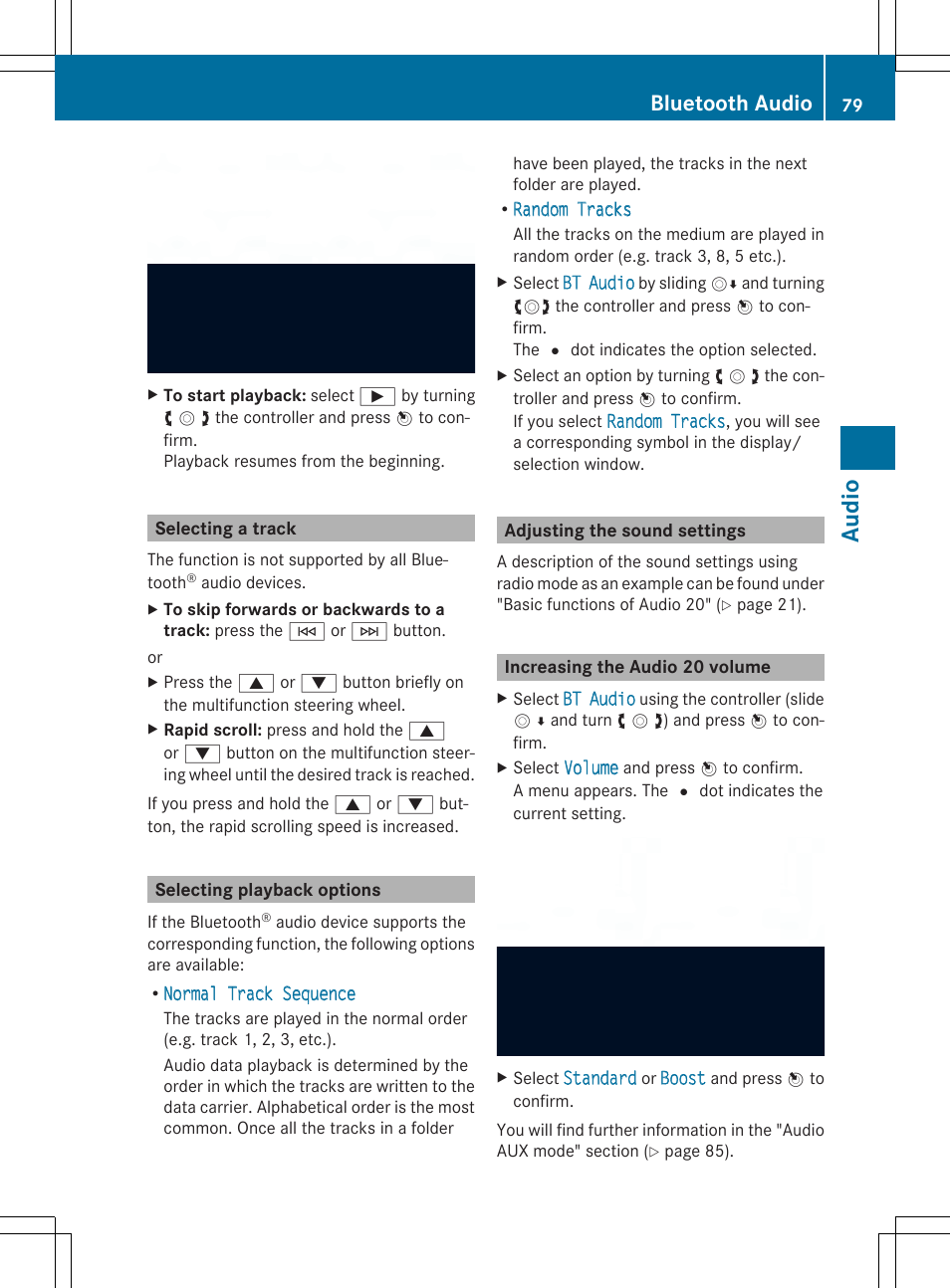 Audio, Bluetooth audio | Mercedes-Benz CLA-Class 2014 Audio 20 Manual User Manual | Page 81 / 106