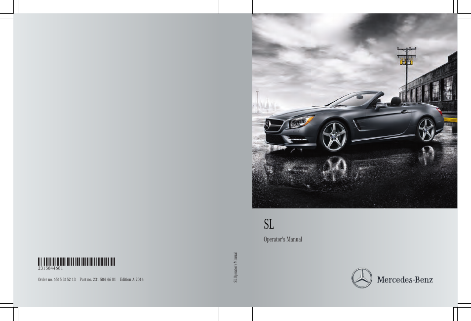Mercedes-Benz SL-Class 2014 Owners Manual User Manual | 618 pages