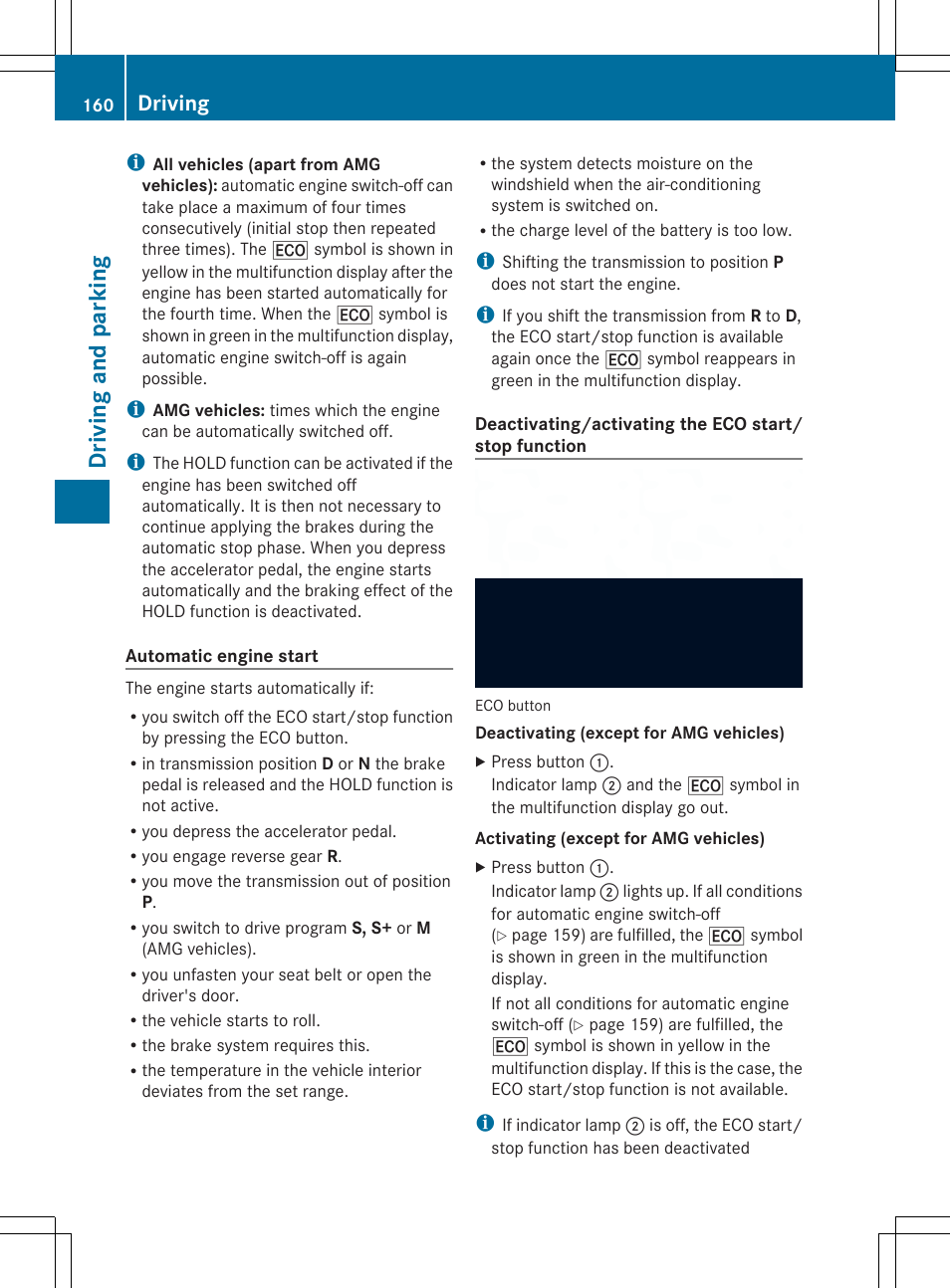 Driv ing and pa rki ng, Driving | Mercedes-Benz SL-Class 2014 Owners Manual User Manual | Page 162 / 618