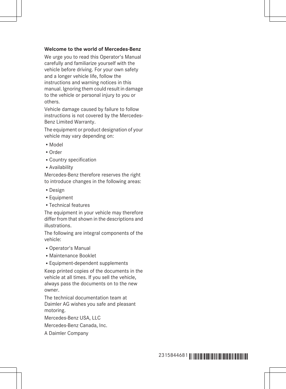 6515315213_buchblock | Mercedes-Benz SL-Class 2014 Owners Manual User Manual | Page 3 / 618