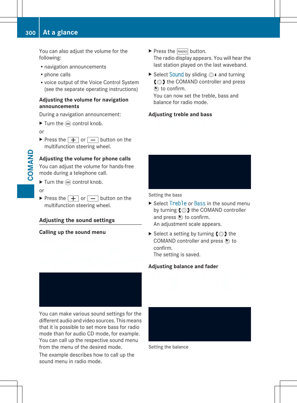 Comand, At a glance | Mercedes-Benz SL-Class 2014 Owners Manual User Manual | Page 302 / 618