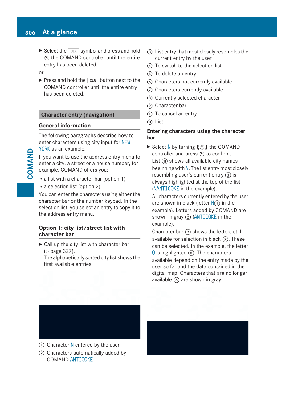 Co ma nd, At a glance | Mercedes-Benz SL-Class 2014 Owners Manual User Manual | Page 308 / 618