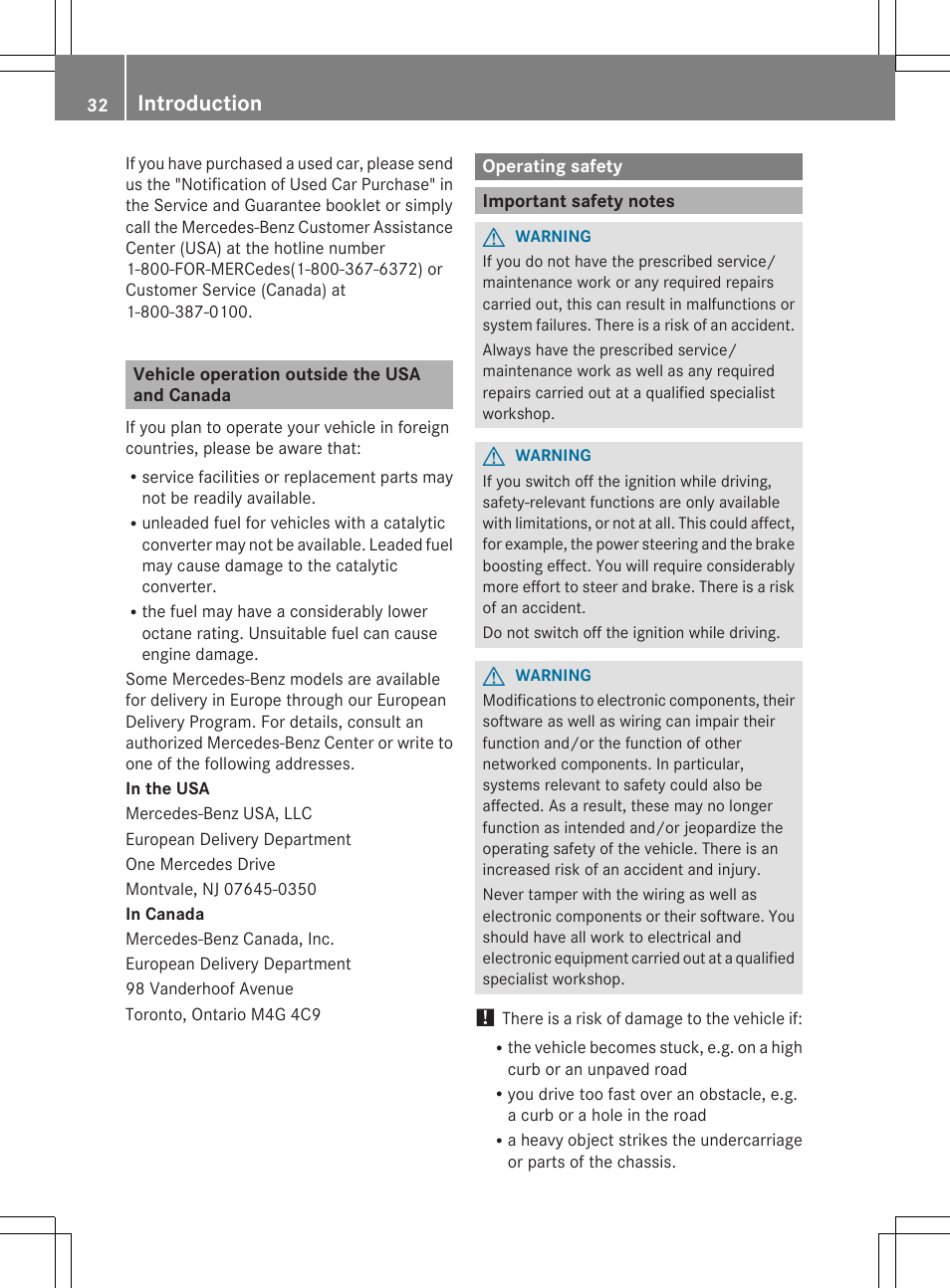 Introduction | Mercedes-Benz SL-Class 2014 Owners Manual User Manual | Page 34 / 618