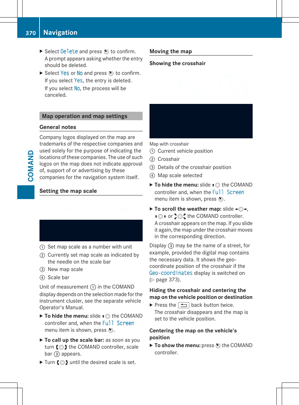 Co ma nd, Navigation | Mercedes-Benz SL-Class 2014 Owners Manual User Manual | Page 372 / 618