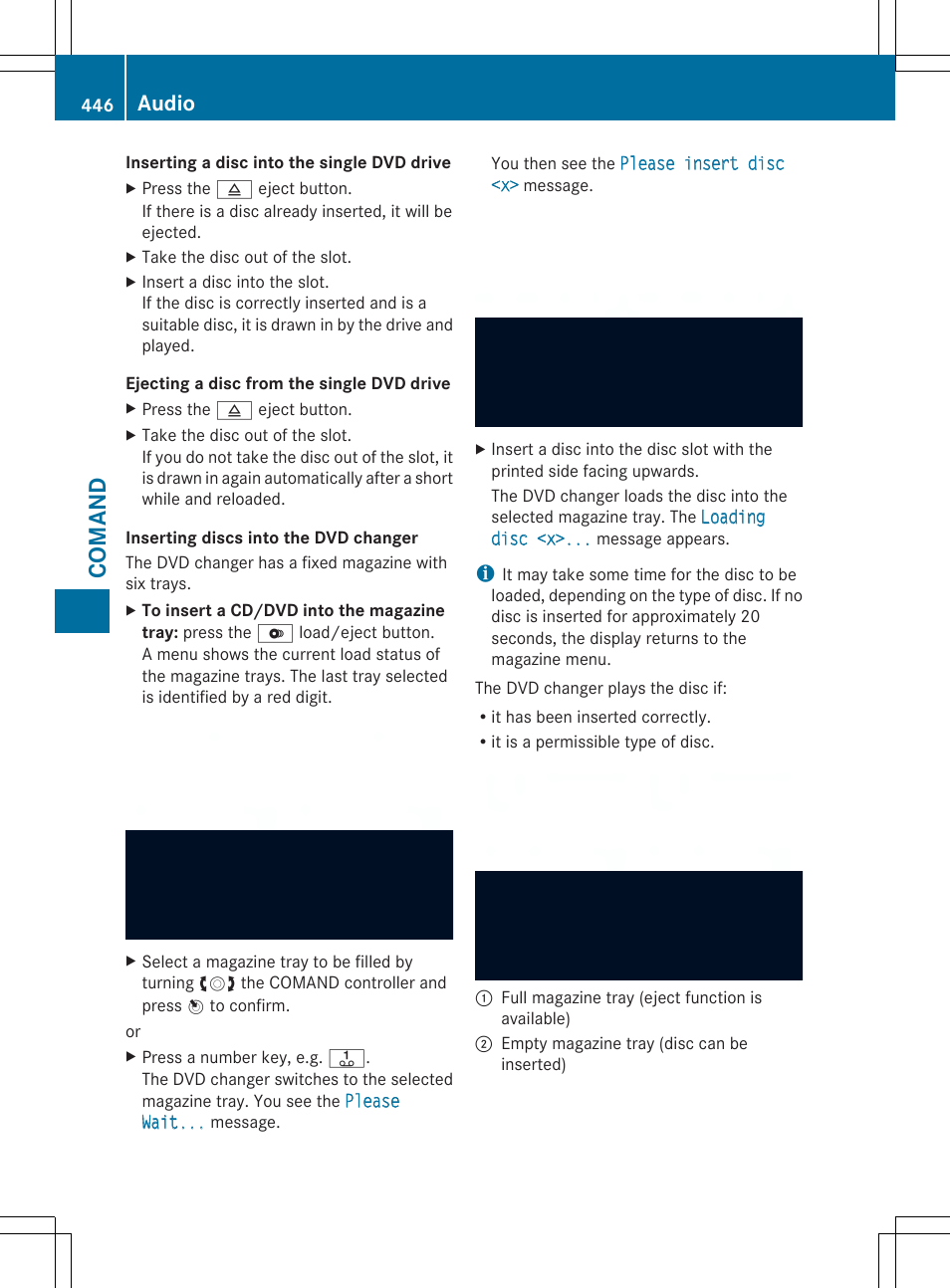 Coman d, Audio | Mercedes-Benz SL-Class 2014 Owners Manual User Manual | Page 448 / 618