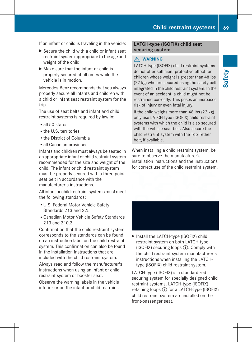 Safety, Child restraint systems | Mercedes-Benz SL-Class 2014 Owners Manual User Manual | Page 71 / 618