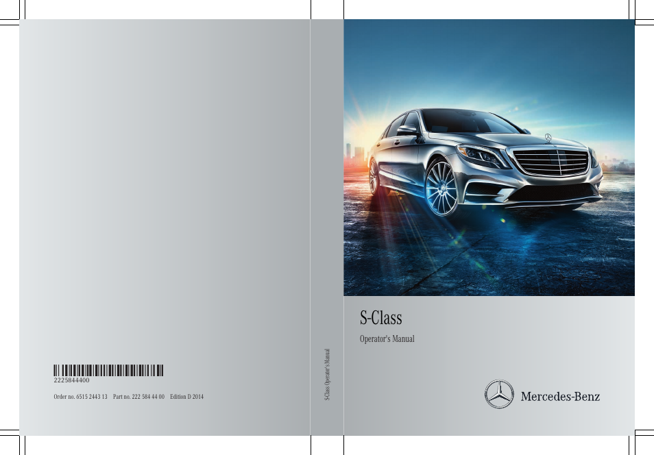 Mercedes-Benz S-Class 2014 Owners Manual User Manual | 434 pages