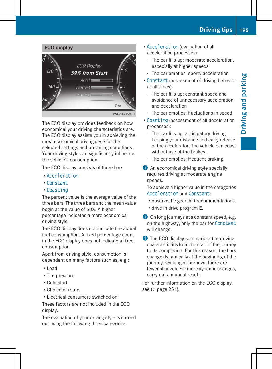 Driv ing and pa rk ing, Driving tips | Mercedes-Benz S-Class 2014 Owners Manual User Manual | Page 197 / 434