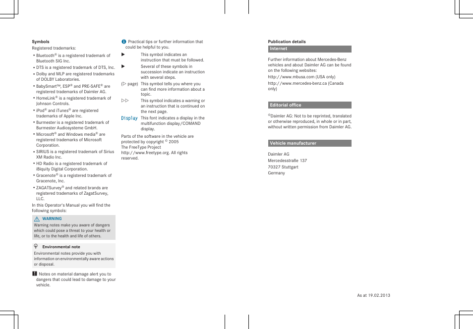 Mercedes-Benz S-Class 2014 Owners Manual User Manual | Page 2 / 434