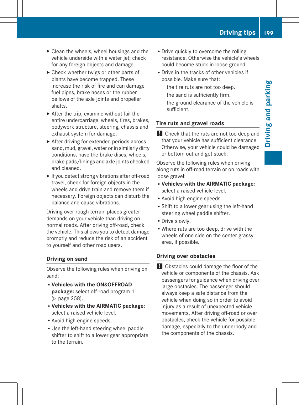Driv ing and pa rki ng, Driving tips | Mercedes-Benz GL-Class 2014 Owners Manual User Manual | Page 201 / 462