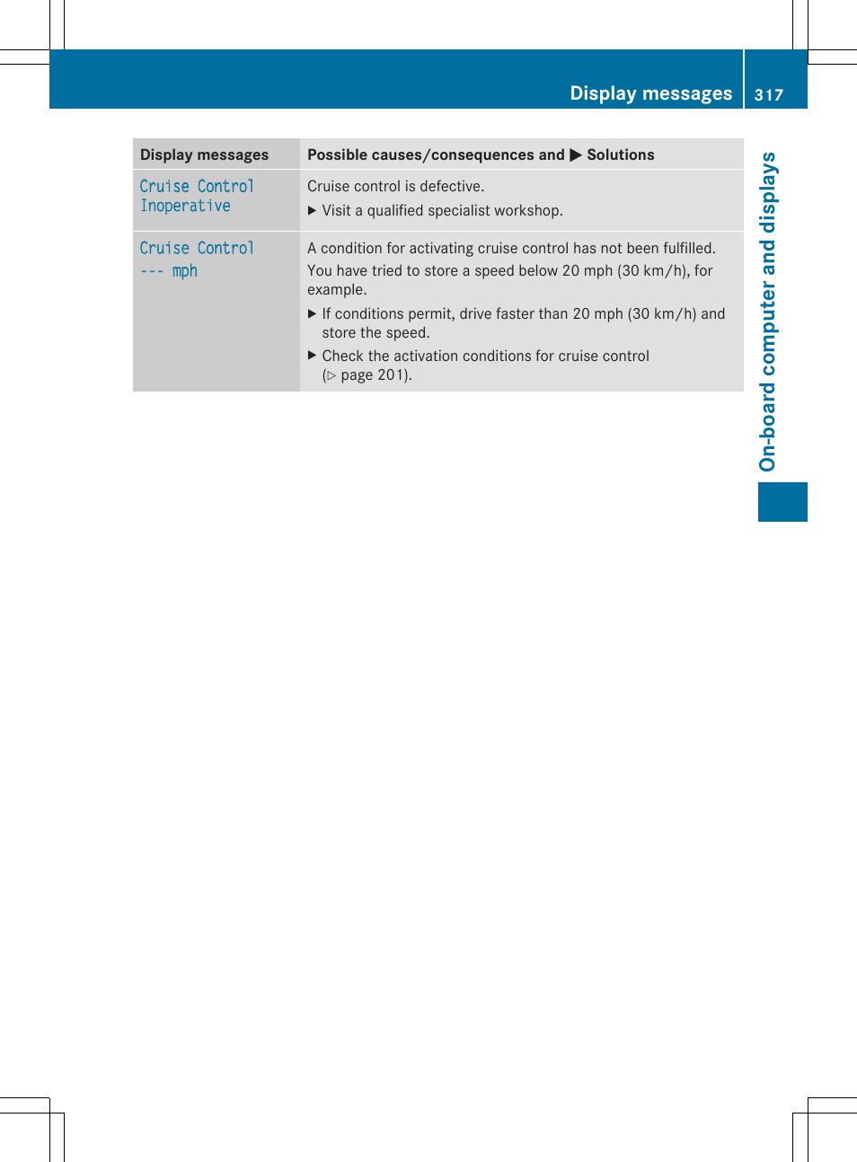 On -b oar d comp ut er an d di sp lay s | Mercedes-Benz GL-Class 2014 Owners Manual User Manual | Page 319 / 462
