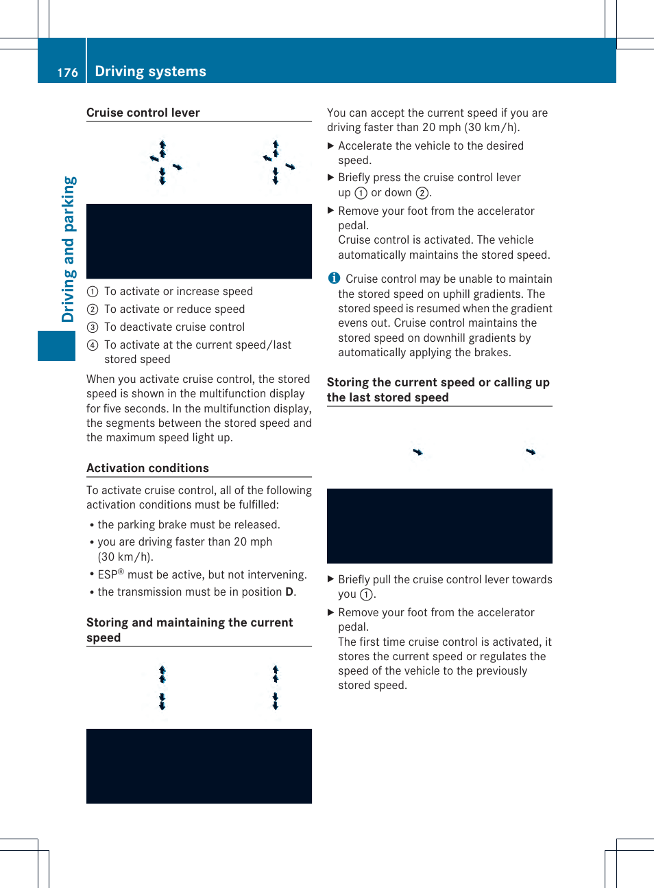 Driving and parking, Driving systems | Mercedes-Benz CLS-Class 2014 Owners Manual User Manual | Page 178 / 382