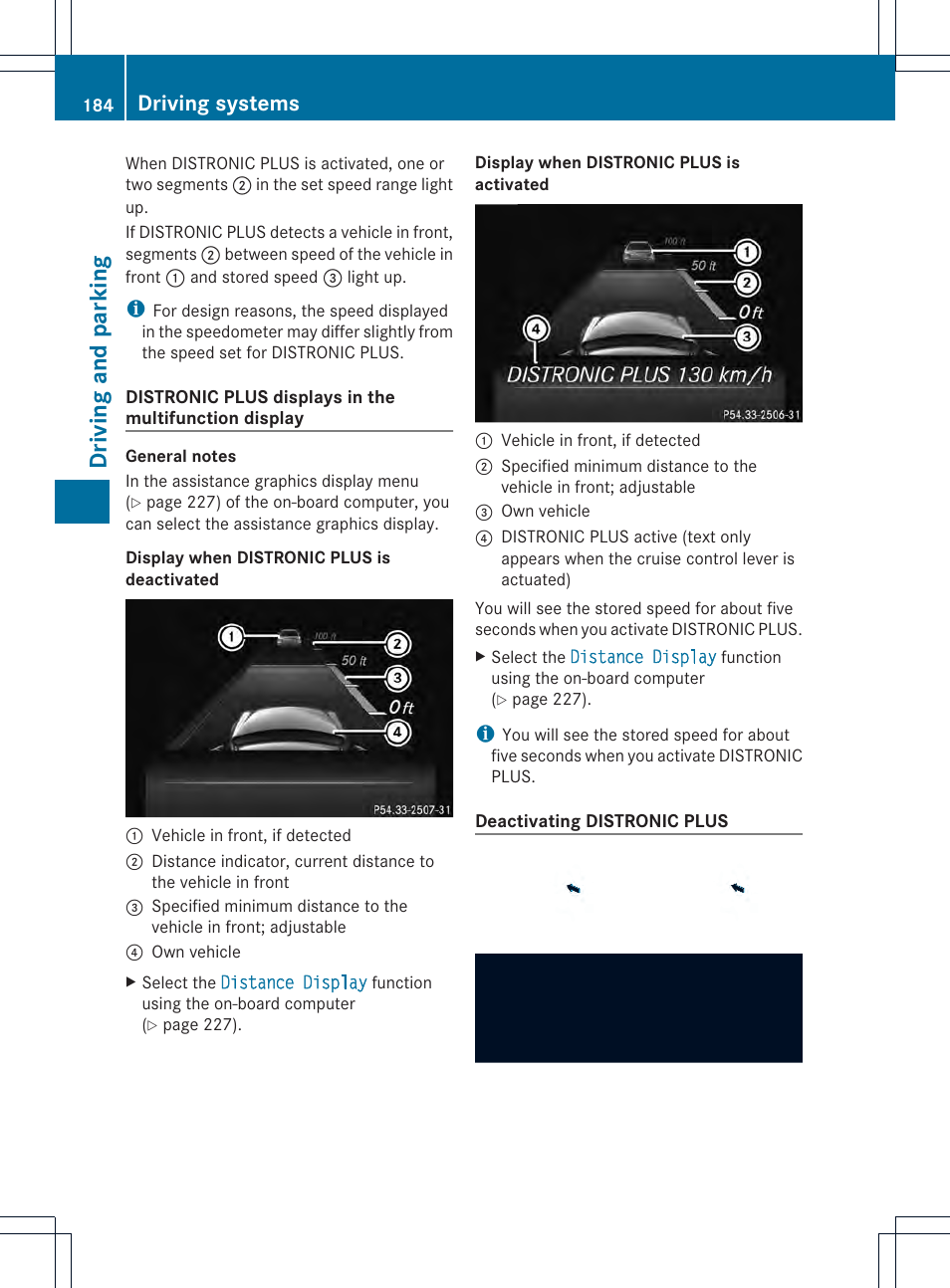 Driving and parking, Driving systems | Mercedes-Benz CLS-Class 2014 Owners Manual User Manual | Page 186 / 382