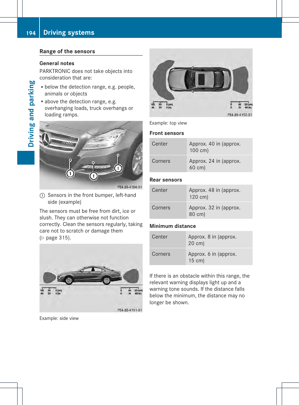 Driving and parking, Driving systems | Mercedes-Benz CLS-Class 2014 Owners Manual User Manual | Page 196 / 382