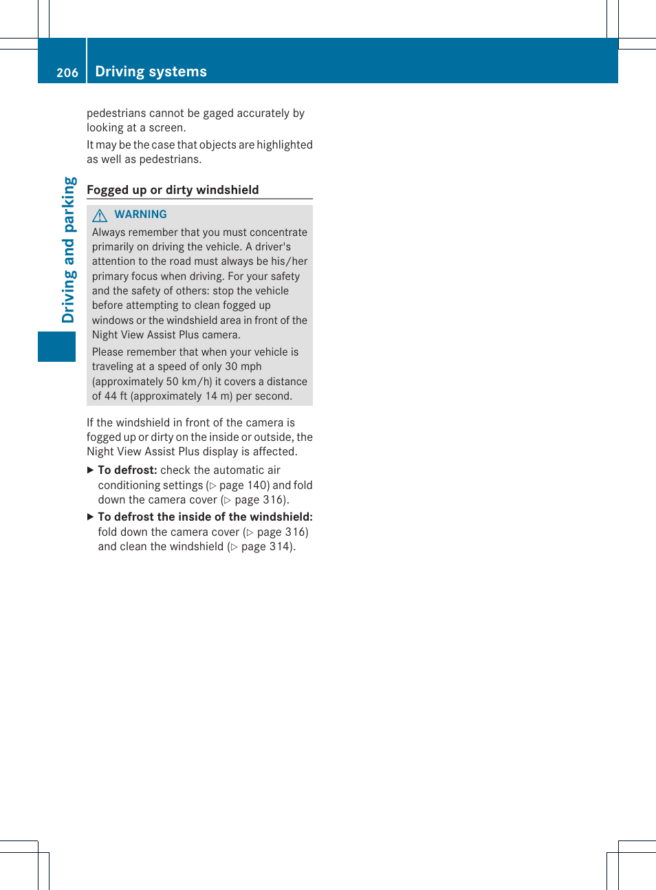 Driving and parking, Driving systems | Mercedes-Benz CLS-Class 2014 Owners Manual User Manual | Page 208 / 382