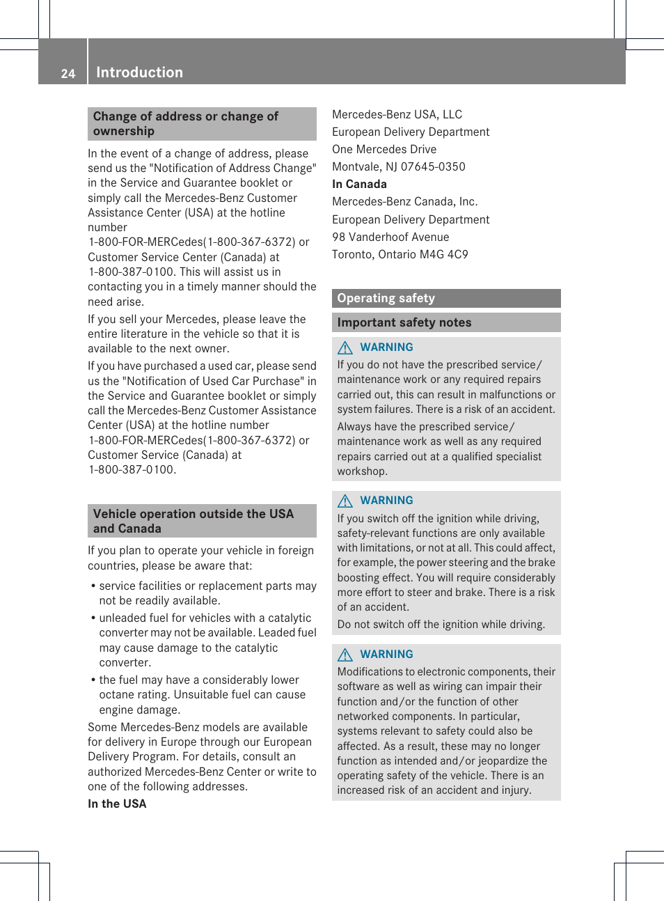 Introduction | Mercedes-Benz CLS-Class 2014 Owners Manual User Manual | Page 26 / 382