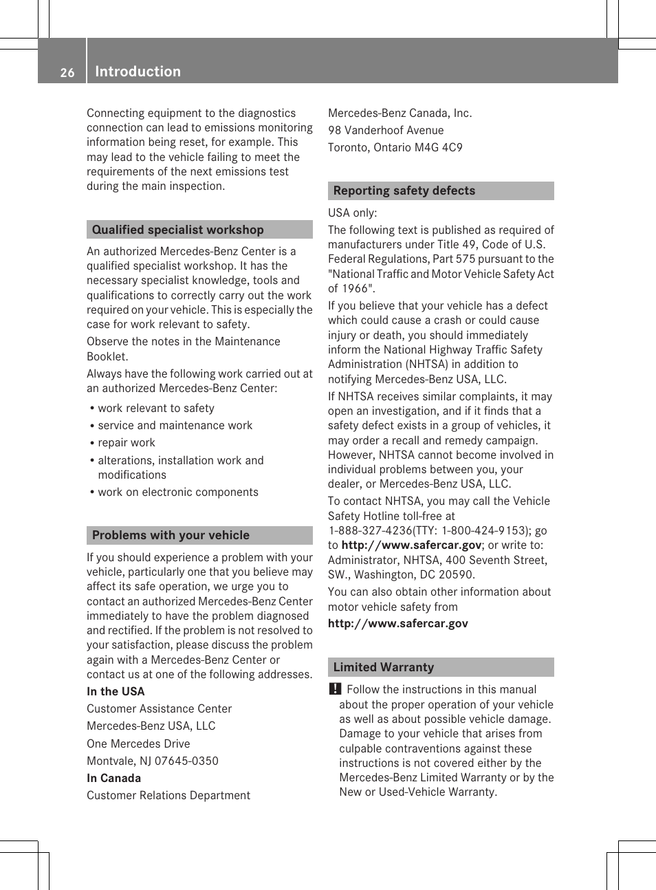 Introduction | Mercedes-Benz CLS-Class 2014 Owners Manual User Manual | Page 28 / 382