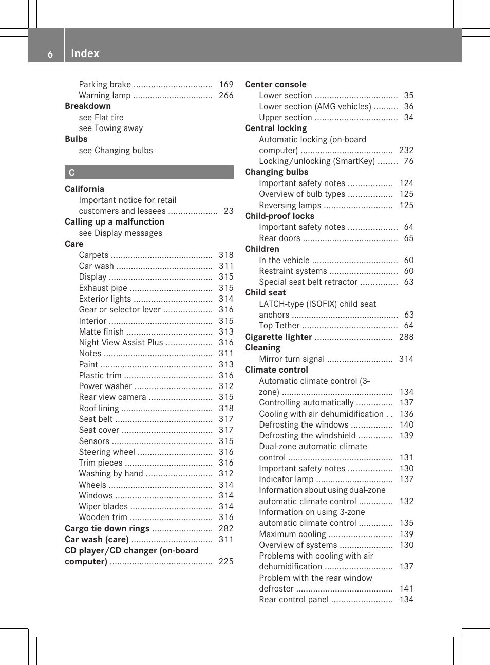 Index | Mercedes-Benz CLS-Class 2014 Owners Manual User Manual | Page 8 / 382