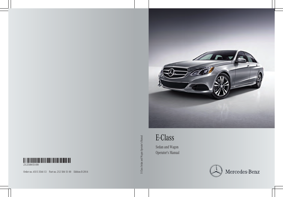 Mercedes-Benz E-Wagon 2014 Owners Manual User Manual | 430 pages