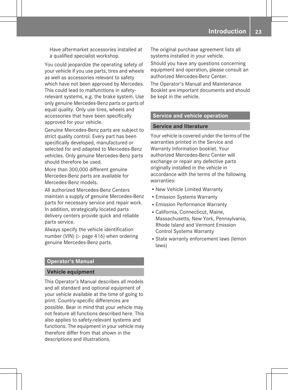 Introduction | Mercedes-Benz E-Wagon 2014 Owners Manual User Manual | Page 25 / 430