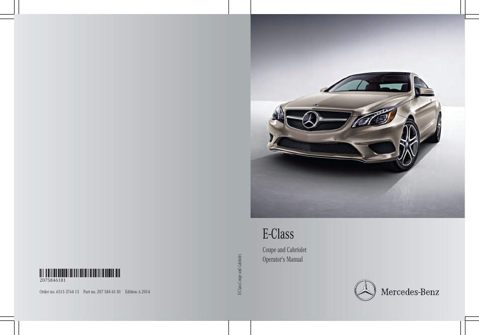 Mercedes-Benz E-Cab 2014 Owners Manual User Manual | 394 pages