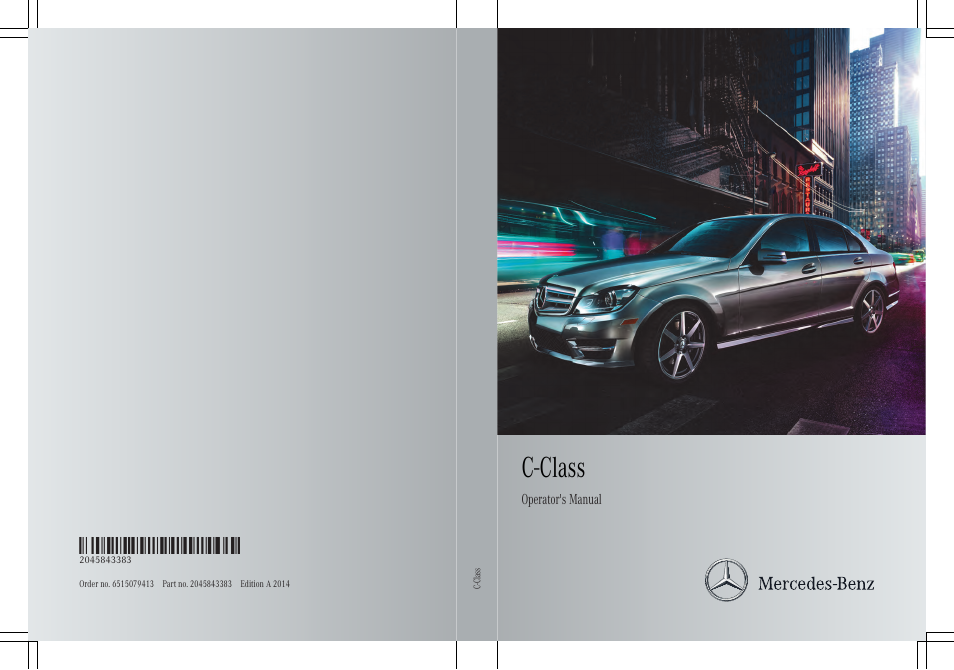 Mercedes-Benz C-Sedan 2014 Owners Manual User Manual | 362 pages