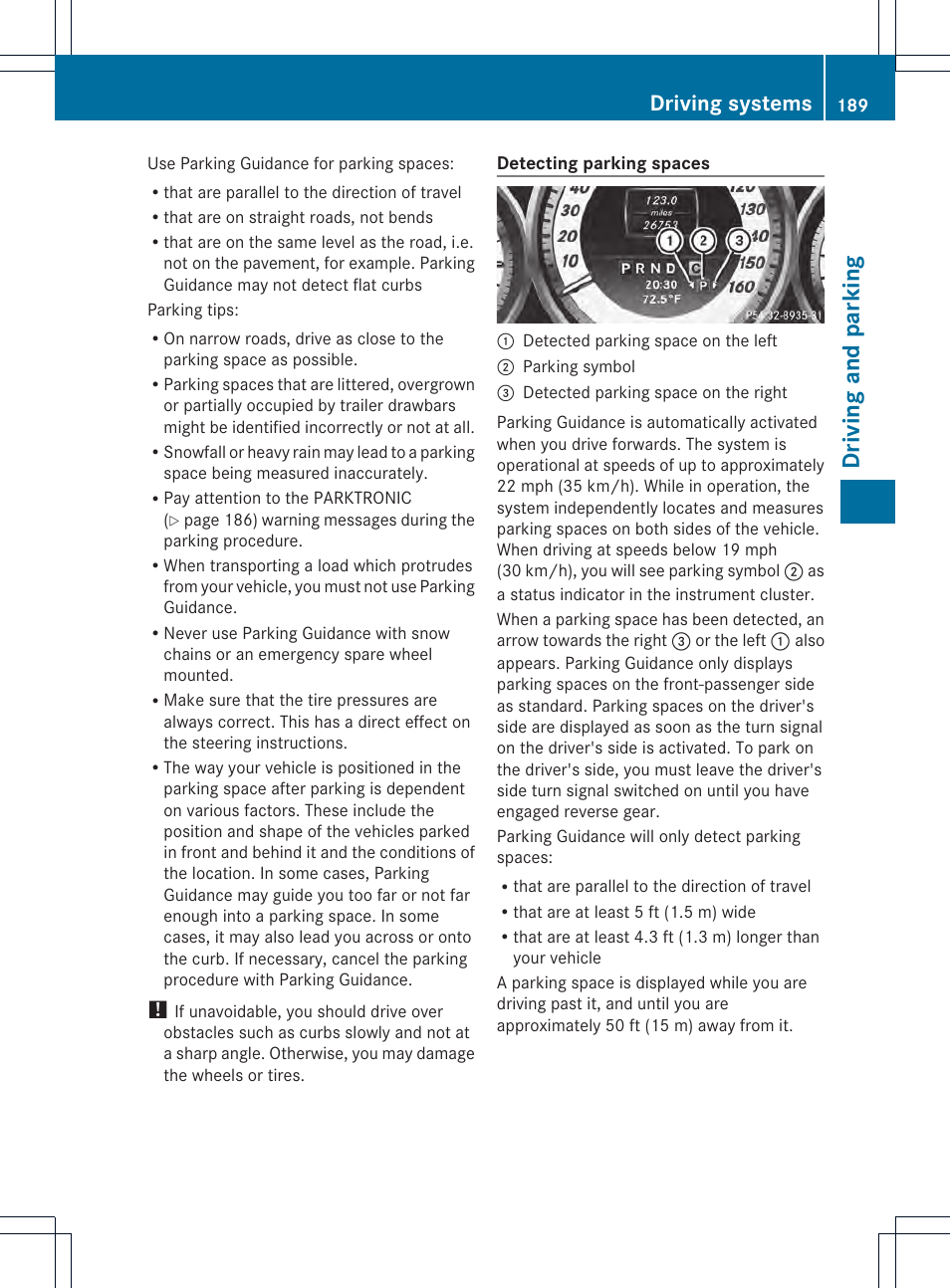 Driv ing and pa rk ing, Driving systems | Mercedes-Benz C-Sedan 2014 Owners Manual User Manual | Page 191 / 362