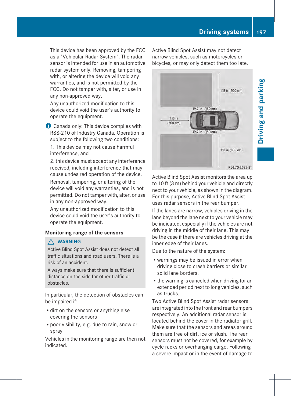 Driving and parking, Driving systems | Mercedes-Benz C-Sedan 2014 Owners Manual User Manual | Page 199 / 362